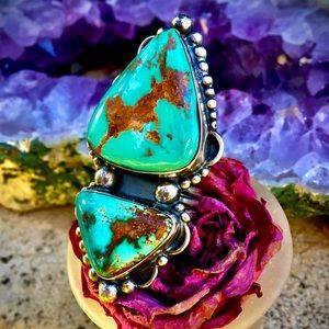 SOLD ! COLLECTOR ROYSTON TURQUOISE STERLING SILVER RING🤭
